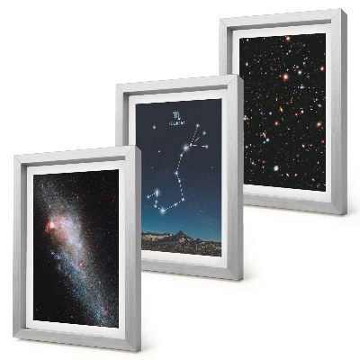 Moderne billedsæt Kosmiske landskaber af galakser og stjernebilledet Skorpionen