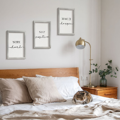 Pakke med billeder og rammer Minimalistiske motiverende citater, der inspirerer