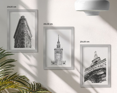 Moderne billedsæt Arkitektoniske bygninger i sort-hvid minimalisme