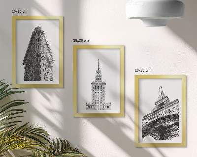 Moderne billedsæt Arkitektoniske bygninger i sort-hvid minimalisme