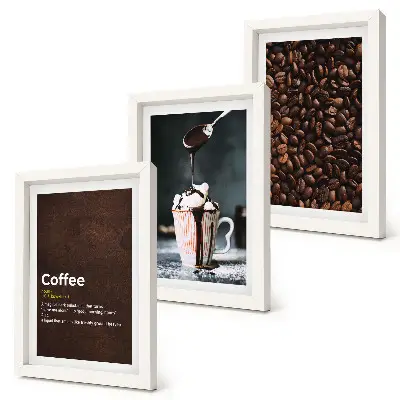 Definition af flødeskumsdrik med kaffebønne moderne billedsæt