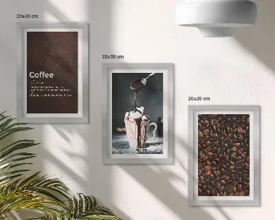 Definition af flødeskumsdrik med kaffebønne moderne billedsæt
