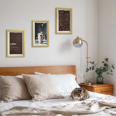 Definition af flødeskumsdrik med kaffebønne moderne billedsæt
