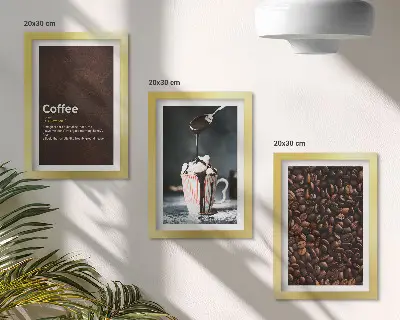 Definition af flødeskumsdrik med kaffebønne moderne billedsæt