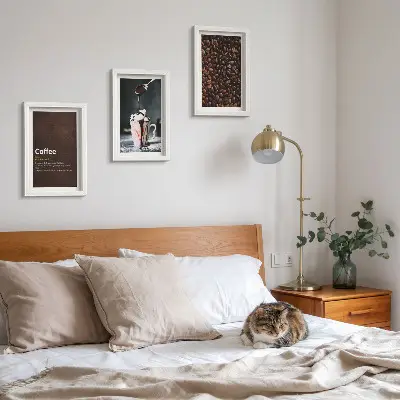Definition af flødeskumsdrik med kaffebønne moderne billedsæt