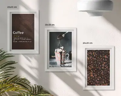 Definition af flødeskumsdrik med kaffebønne moderne billedsæt