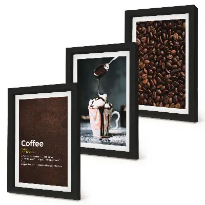 Definition af flødeskumsdrik med kaffebønne moderne billedsæt