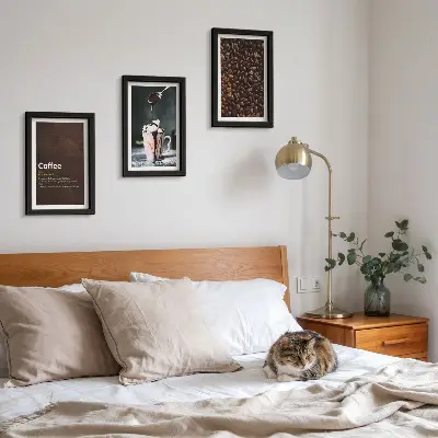Definition af flødeskumsdrik med kaffebønne moderne billedsæt