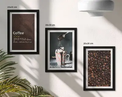 Definition af flødeskumsdrik med kaffebønne moderne billedsæt