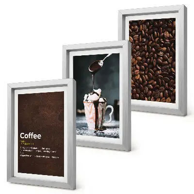 Definition af flødeskumsdrik med kaffebønne moderne billedsæt
