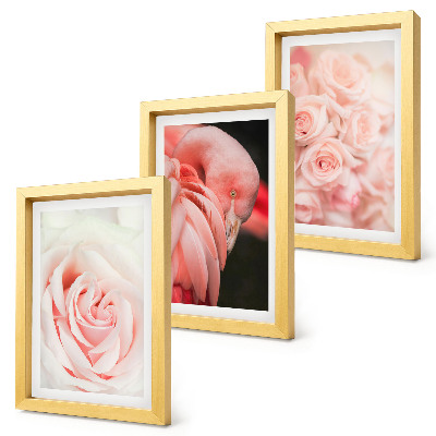 Moderne billedsæt Pastelrosa og flamingo i sarte nuancer