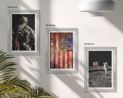 Moderne billedsæt Amerikanske nationale symboler USA flag