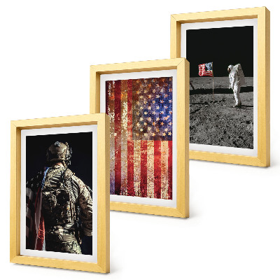 Moderne billedsæt Amerikanske nationale symboler USA flag