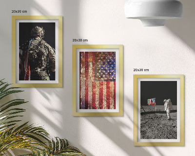 Moderne billedsæt Amerikanske nationale symboler USA flag