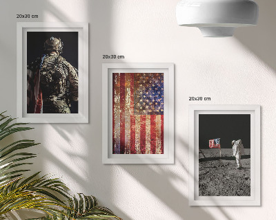Moderne billedsæt Amerikanske nationale symboler USA flag