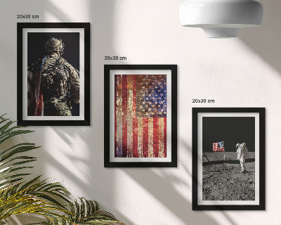 Moderne billedsæt Amerikanske nationale symboler USA flag