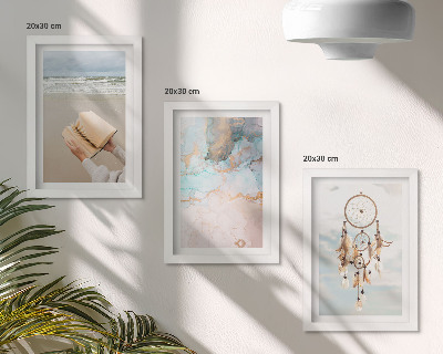 Moderne billedsæt Abstrakt havlæsebog og boho drømmefanger