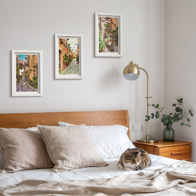Billedvæg Charmerende gader med blomster i en italiensk atmosfære
