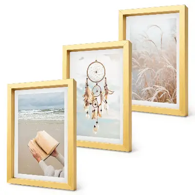 Moderne billedsæt med fredelige landskaber og sarte sommerudsigter i boho-stil