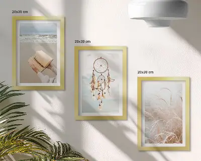 Moderne billedsæt med fredelige landskaber og sarte sommerudsigter i boho-stil