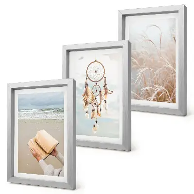 Moderne billedsæt med fredelige landskaber og sarte sommerudsigter i boho-stil