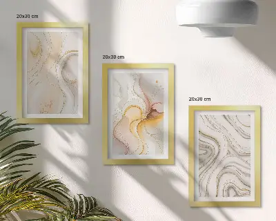 Moderne billedsæt med abstrakte varme mønstre og elegante motiver