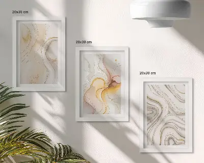 Moderne billedsæt med abstrakte varme mønstre og elegante motiver