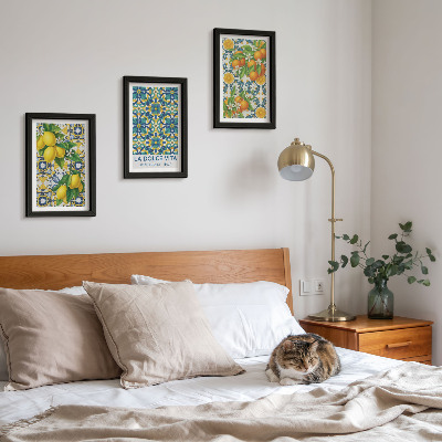 Billedvæg Citronblomster og appelsiner i italiensk stil