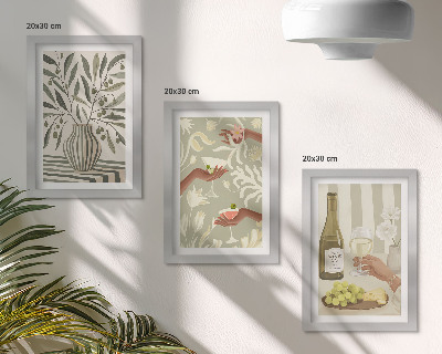 Billedvæg Olivenblomster og rustikke cocktails