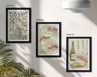 Billedvæg Olivenblomster og rustikke cocktails