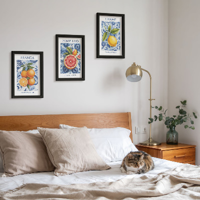 Moderne billedsæt Vintage illustrationer af citrusfrugter
