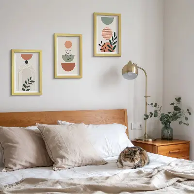 Billed- og rammepakke med plantemotiver i moderne former og farver