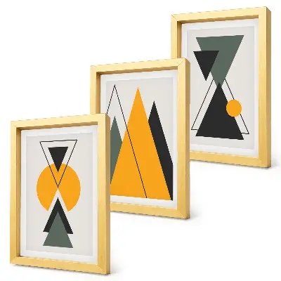 Abstrakte geometriske former moderne billedsæt