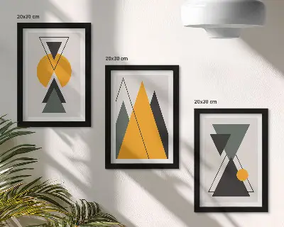 Abstrakte geometriske former moderne billedsæt
