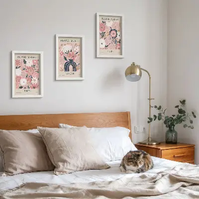 Moderne billedsæt med blomstermotiver fra Tokyo, London og Paris