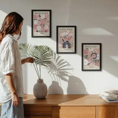 Moderne billedsæt med blomstermotiver fra Tokyo, London og Paris