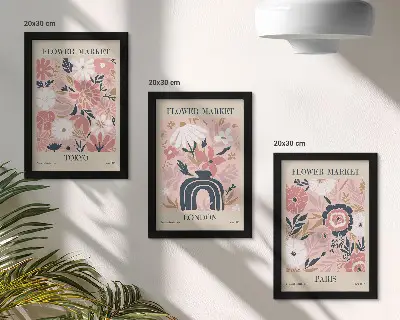 Moderne billedsæt med blomstermotiver fra Tokyo, London og Paris