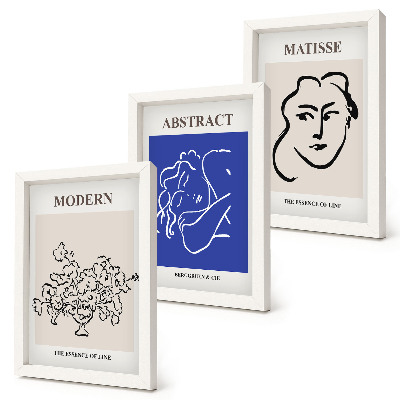 Pakke med billeder og rammer Plakater i Henri Matisses moderne og abstrakte stil