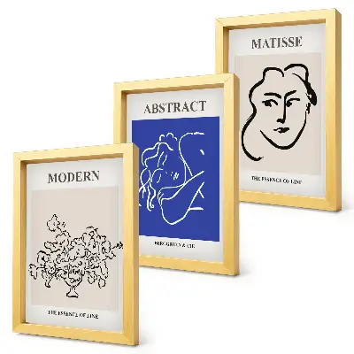 Plakater med rammer i Henri Matisses moderne og abstrakte stil