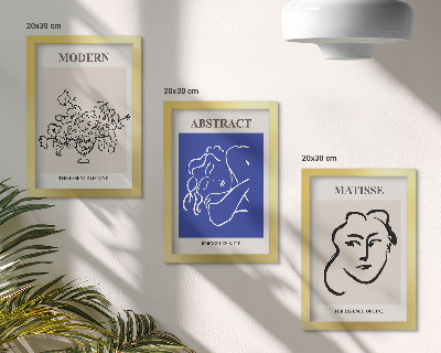 Pakke med billeder og rammer Plakater i Henri Matisses moderne og abstrakte stil
