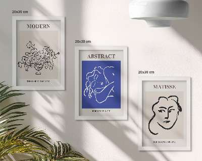 Pakke med billeder og rammer Plakater i Henri Matisses moderne og abstrakte stil