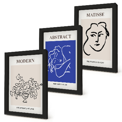 Pakke med billeder og rammer Plakater i Henri Matisses moderne og abstrakte stil