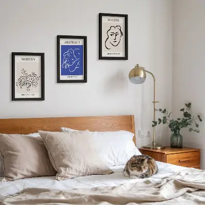 Plakater med rammer i Henri Matisses moderne og abstrakte stil