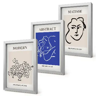 Plakater med rammer i Henri Matisses moderne og abstrakte stil