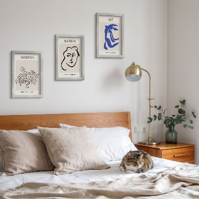 Pakke med billeder og rammer Abstrakte plakater i minimalistisk stil af Henri Matisse