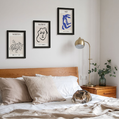 Pakke med billeder og rammer Abstrakte plakater i minimalistisk stil af Henri Matisse