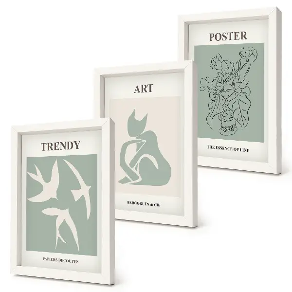 Billedvæg med stilfulde illustrationer af Henri Matisse