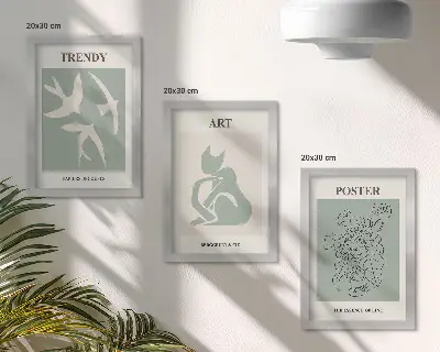 Billedvæg med stilfulde illustrationer af Henri Matisse