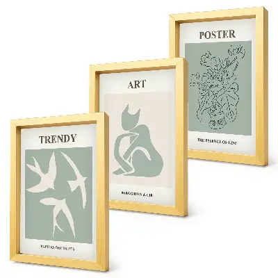 Billedvæg med stilfulde illustrationer af Henri Matisse