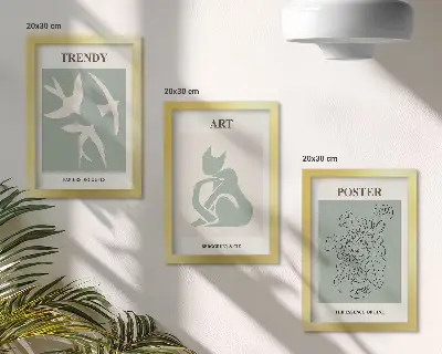 Billedvæg med stilfulde illustrationer af Henri Matisse